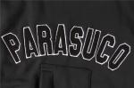 Black Towel Embroidered Mens Hoodie 320gram 65% Polyester 35% Cotton