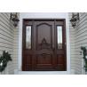 Buy cheap Entrance Teak Solid Wood Doors With Tempered Double Glazed Glass , Damp Proof from wholesalers