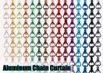Red Color Double Hook Anodised Aluminium Chain Fly Screen 0.035KGS/M