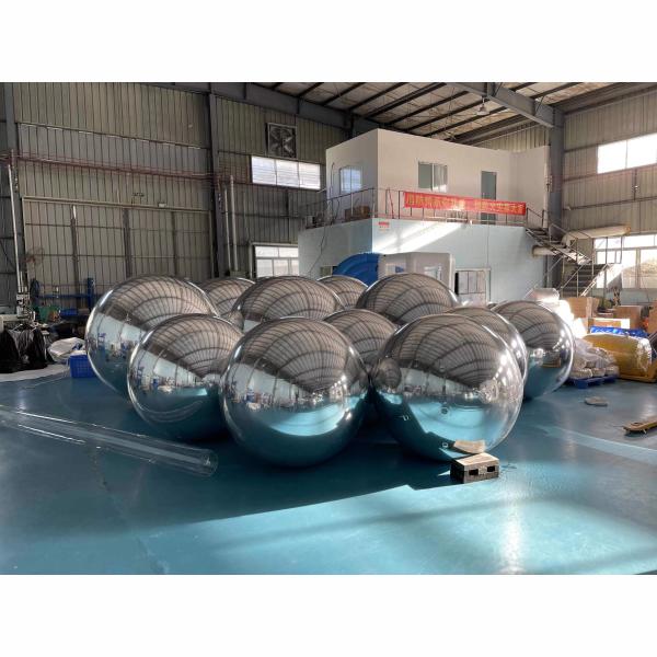 Buy cheap Custom PVC Christmas Large Mirror Ball Colors Outdoor Decorative Inflatable Reflective Balloons from wholesalers