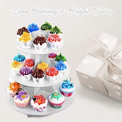 Buy cheap Decorative Corrugated Round Cupcake Stand Embossed Logo from wholesalers