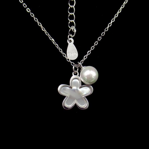 Buy cheap Leaf 925 Sterling Silver Necklace , CZ 925 Italy Silver Rope Chain from wholesalers