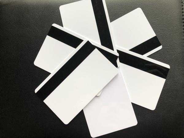 Buy cheap Blank White Glossy PVC Plastic Business Cards With Hico Magnetic 85.5x54x0.76mm from wholesalers