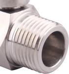1/2" Stainless Mini Ball Valve with Female x Male NPT Thread and Stainless Steel