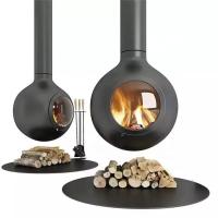 Buy cheap Real Flame Modern Hanging Wood Stove Suspended Ceiling Fireplace product