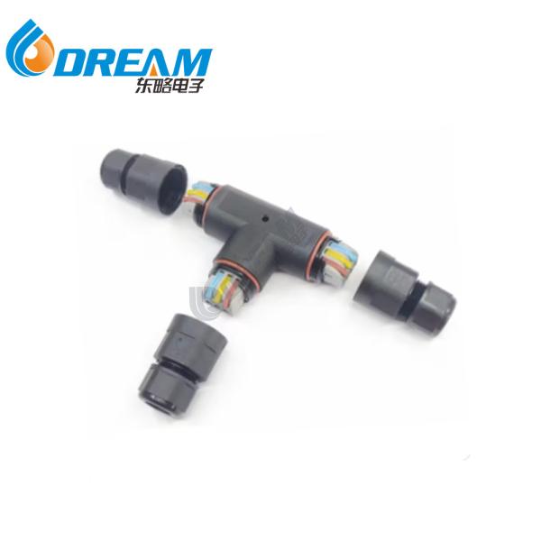 Quick Locking 2Ways Electric Wire Connector M25 Assembly Tee 25A AC Connector