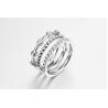 Buy cheap 3.5mm 925 Cz Engagement Ring 4.15g Halo Cubic Zirconia from wholesalers