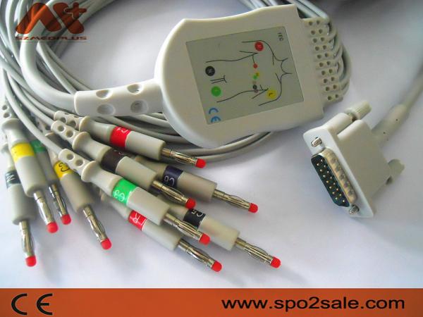 Buy cheap TPU Philips ECG Cable For M2461A, M3702C, 989803107711, 989803175901 from wholesalers