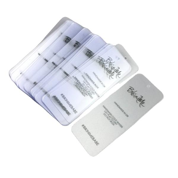 Buy cheap Rectangular Clothing Washable Clear Plastic Hang Tags from wholesalers