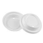Compostable Molded Sugarcane Disposable Cup Cover For Beverage Packaging