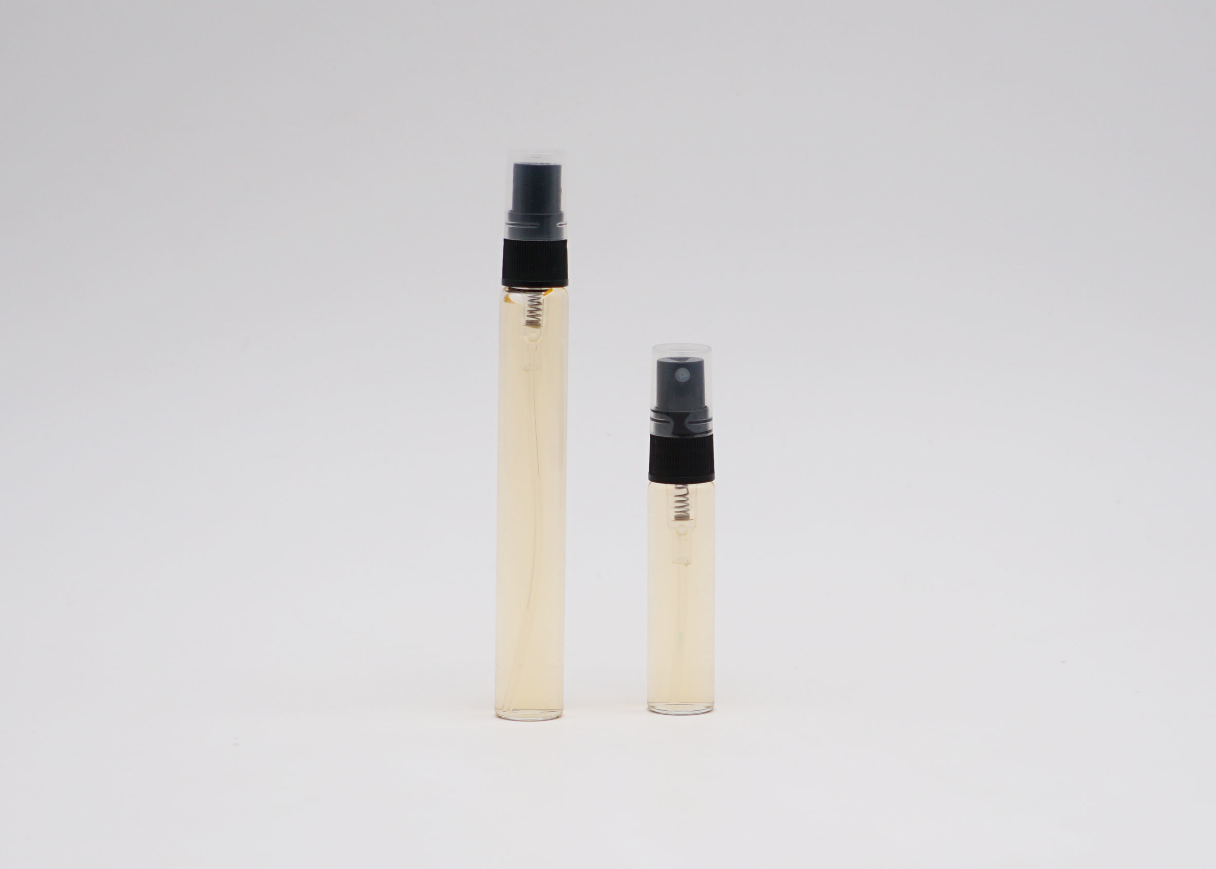 SGS 3ml Empty Perfume Tester Bottle Vial With Black Atomizer Spray Pump