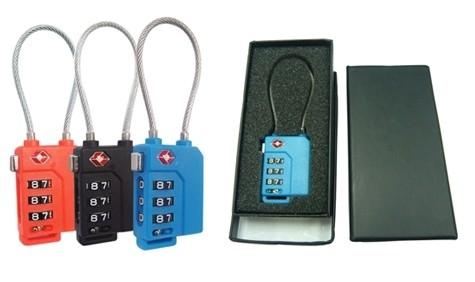 Buy cheap 3-digit cable TSA number padlock from wholesalers