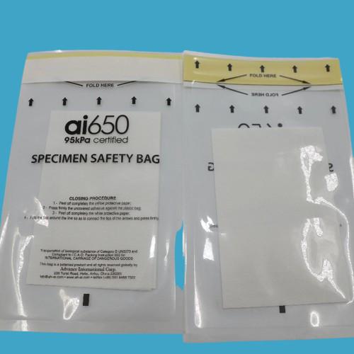 Biohazard Bags 6x9in/15x25cm Specimen Bags With Biohazard Logo Printing Lab