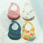 Protect Your Baby Clothes Silicone Baby Bib Stain Resistant Animal Printing