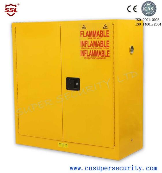 Quality Lab Safety Flammable Liquid Storage Cabinet With Paddle Lock , Hazardous Storage Cabinets for sale