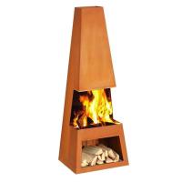 Buy cheap Contemporary Designed Outdoor Fireplace Large Corten Steel Chiminea product