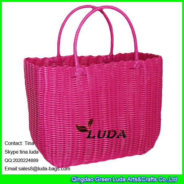 Buy cheap LUDA simple pp straw net gfits bag beautiful pp women bag checked straw bag from wholesalers