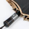 Buy cheap 21 inch black auto open close umbrella with logo printing and leather handle from wholesalers