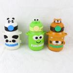 BPA Free 306 Stainless Steel 550ml Thermos Vacuum Baby Kids Straw Bottle Cartoon