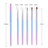 Buy cheap Metal Gradient Nail Gel Brush Nylon Hair Flat UV Nail Pen Non Deformation from wholesalers