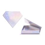 CMYK Printing Diamond Eyelash Box , Creative Eyelash Packaging Laser Silver