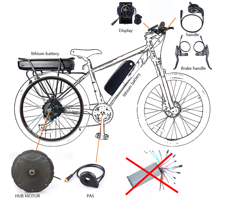 diy Electric Bicycle Part bicycle kit 1500w electric motor for bicycle
