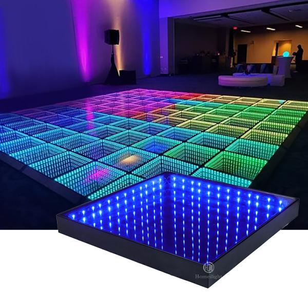 Light Up Dancefloor Portable Dance Floor LED 3D Mirror Dance Floor For DJ Stage