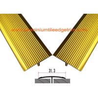 Buy cheap Sand Gold Aluminium Floor Strips T Shaped Floor Transition Profile Non Slip product
