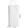 Buy cheap White Paper Wrapping Bags Wine Bags With Handles Bulk Paper Gift Bags Kraft Bags Retail Bags Party Bags from wholesalers