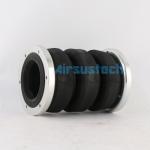 185mm Height Rubber Triple Convoluted Air Springs With Aluminium Flange 6x1/4