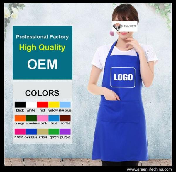 Buy cheap China factory OEM custom logo printing advertisment apron plain color for chefs butchers from wholesalers