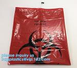 Biohazard Waste Disposal Bags Drawstring, Gallon Capacity, Medical Garbage Bags,