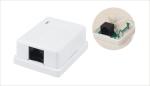 Wall Mounted RJ45 Network Keystone Jack for Single Port Surface Mount Box YH7015