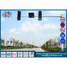 Buy cheap Road Crossing Hot Dip Galvanized Traffic Light Pole with Traffic Sign from wholesalers