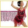 Buy cheap Colorful fashionable custom sequins rayon fringe tassel trimming for dancewear skirt dress from wholesalers