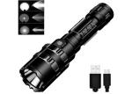 Super Bright LED Flashlight Military USB Rechargeable Torch