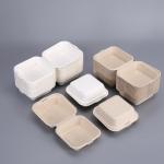 6 Inches Sugarcane Burger Bagasse Take Away Lunch Box Biobased Biodegradable