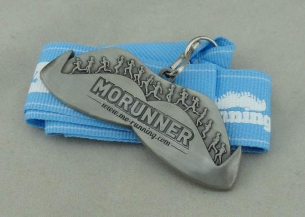 Buy cheap MORUNNER Ribbon Medals , 3D Zinc Alloy Die Cast With Antique Nickel Plating from wholesalers
