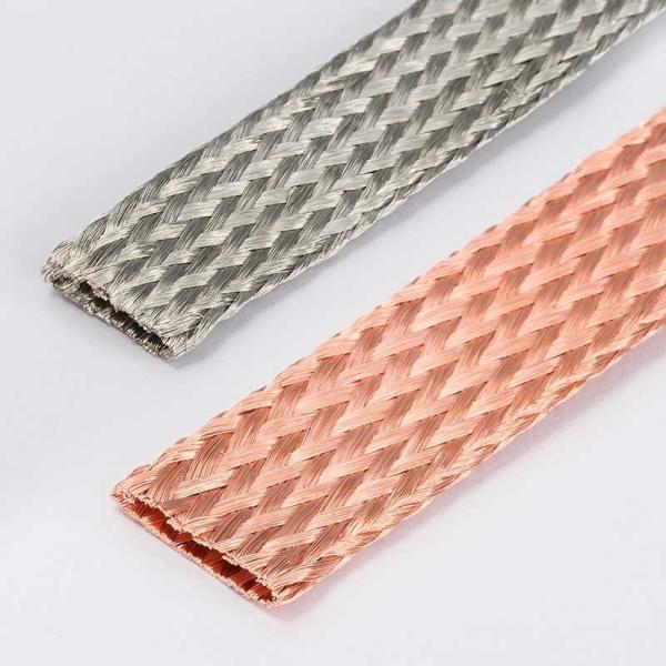 Electrical Connection Tinned Flat Copper Braid High Corrosion Resistance Cable