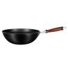 Buy cheap Family 32cm Stir Frying Pan Traditional Carbon Steel Wok 2.35kg With Wooden Handle from wholesalers