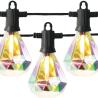 Buy cheap Festoon Length Selectable 2700K Warm White Outdoor LED Christmas Light IP65 Waterproof Holiday String Light E12 Hanging Sockets from wholesalers