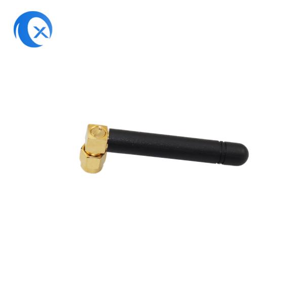 2.4G WiFi Right Angle SMA Male Connector High Gain 2dBi GSM Rubber Duck Antenna