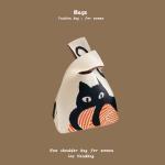 THE NEW INTERNET CELEBRITY HANDBAG KNITTING HAND KNITTING WOOL BUCKET BAG HAND