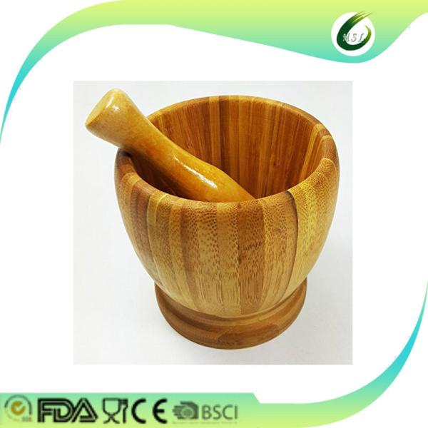Buy cheap Large Wooden Mortar And Pestle , Reusable 100% Bamboo Wooden Garlic Press from wholesalers