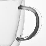 Handmade Heat Resistant Double Wall Glass Cup Sophisticated Look For Coffee