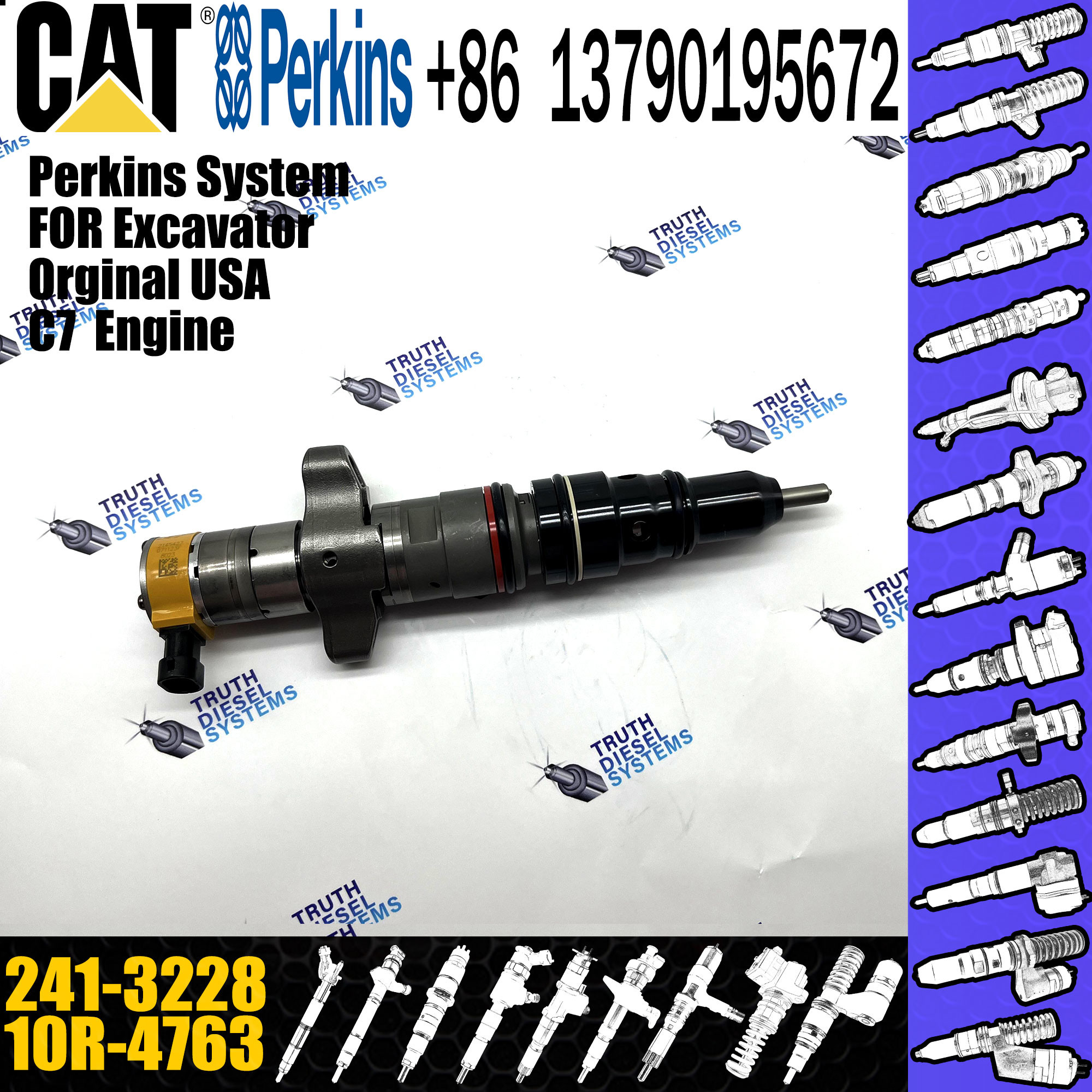 diesel fuel pump injector 3282585 328-2585 5577625 10R-4763 10R-7225 for C7 C9 Engine 328-2585
