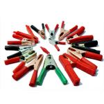 Plastic Insulated Coated Copper Boots Car Battery Alligator Clip Test Clamp 300A