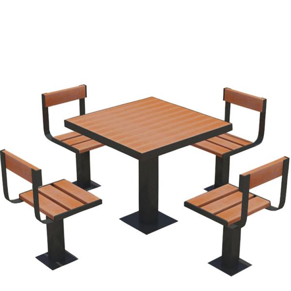 Buy cheap Outdoor Wooden Table Chair Set Garden Furniture Picnic Table Set Park Square Table Seating from wholesalers