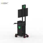 Floor Black Metal Game Console Display Stand with Luminous Logo