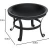 Buy cheap Round Steel Wood Burning Fire Pit for Outdoor Garden and Backyard Barbecue Grill from wholesalers